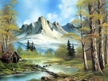 山小屋 BR フリーハンドの風景 Oil Paintings